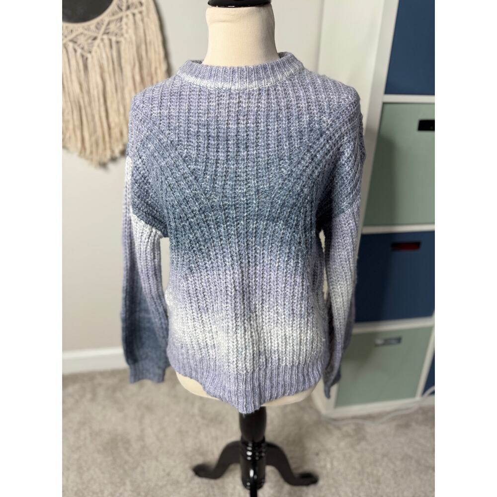 Women's Target A New Day Blue Purple Ombre Chunky Knit Oversized Sweater Small